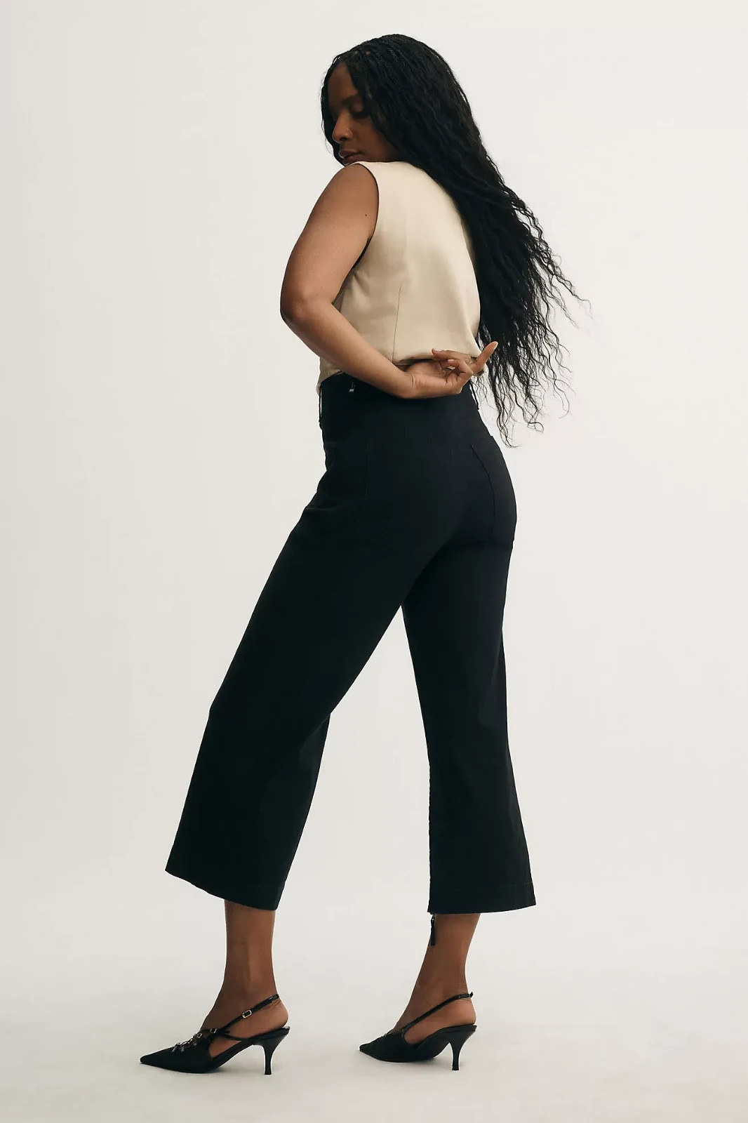 Anthropologie Colette Magic Fabric Crop Wide-Leg Pants by Maeve