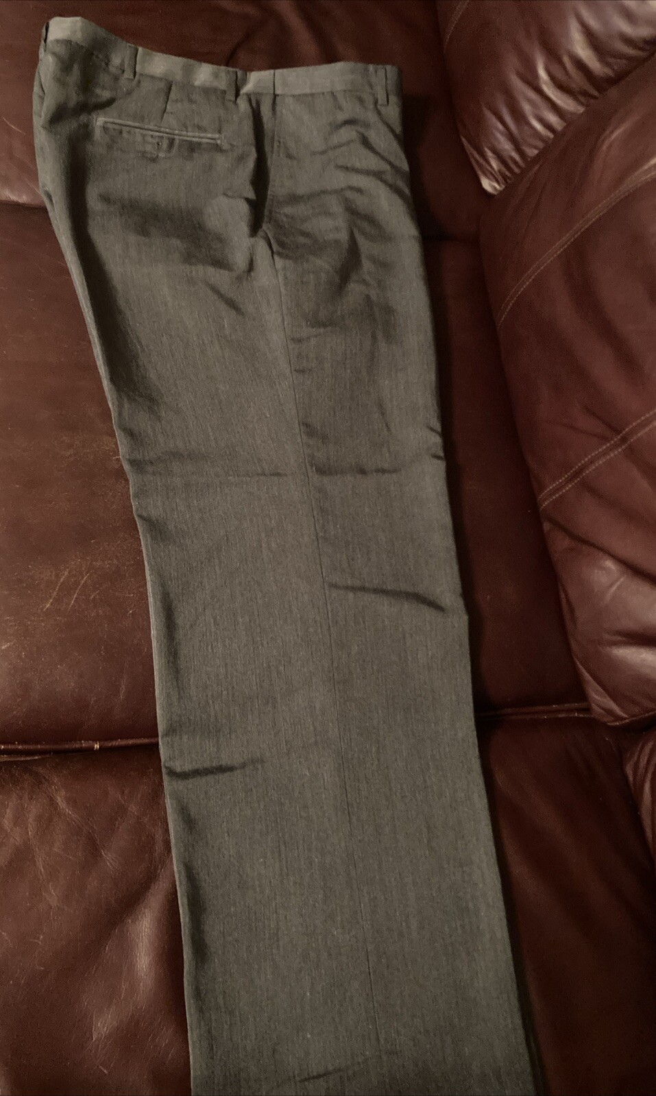 36×29 Haggar Men’s dress pants 68% Polyester/32%rayon Gray, Adjustable Waist