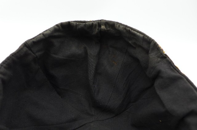 Vintage Myanmar Burma Beaded Embroidered Velvet Hand Made Caps Black & Gold (2)