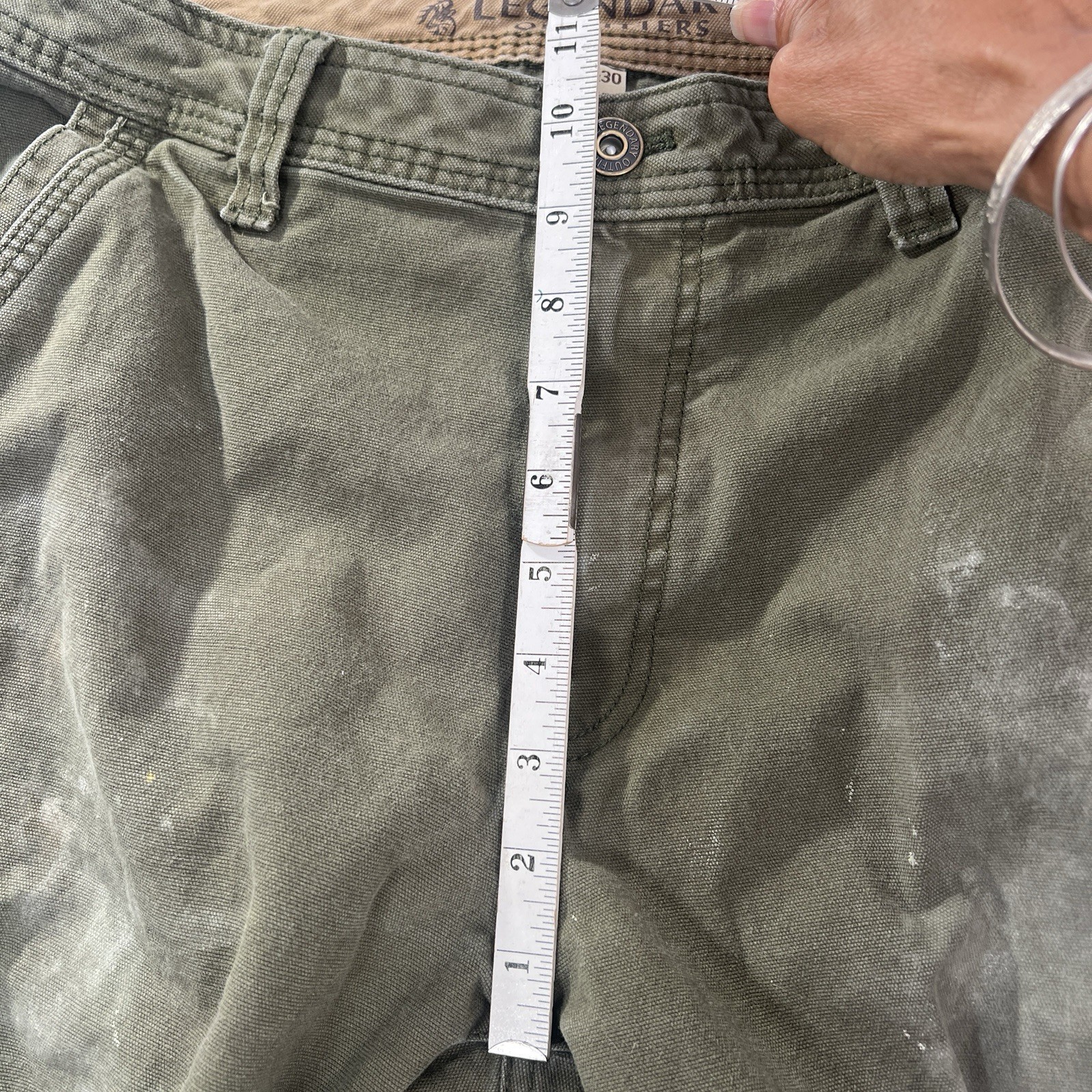 Legendary Outfitters Pants Men 34×30 fits 34×28 Green Canvas Utility Workwear