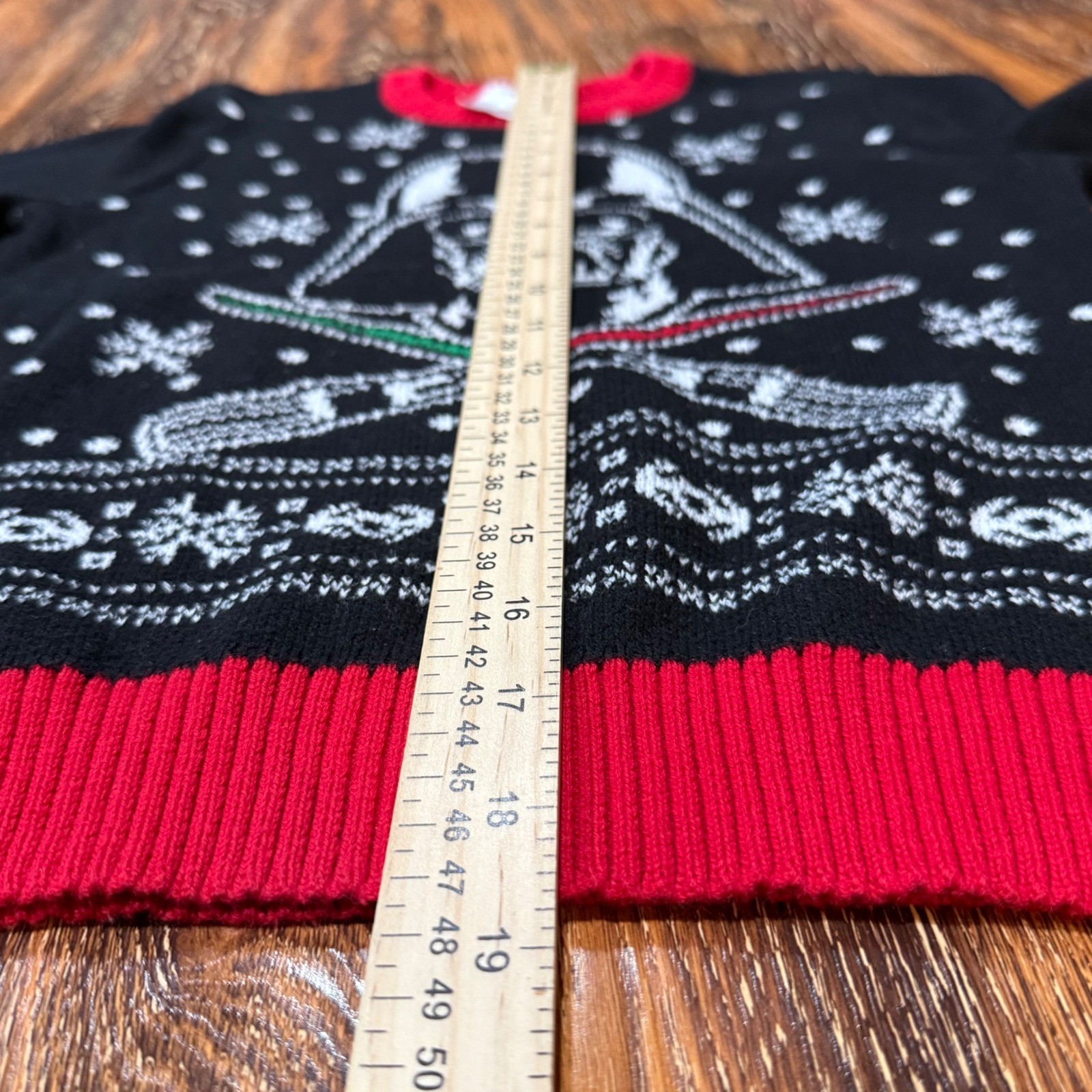 Star Wars Size 8 Jumping Beans Darth Vader Christmas Sweater Kids Black Red Knit