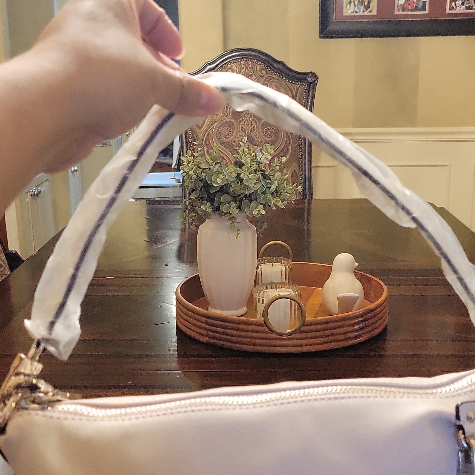 GUESS Tenley Hobo Powder Medium Shoulder Bag Zip Closure w/ Coin Purse & Charm