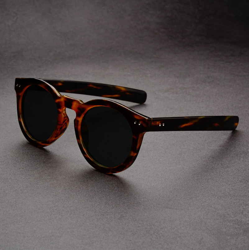 Classic Round Thick Frame Sunglasses For Men Women Outdoor Glasses UV Protection