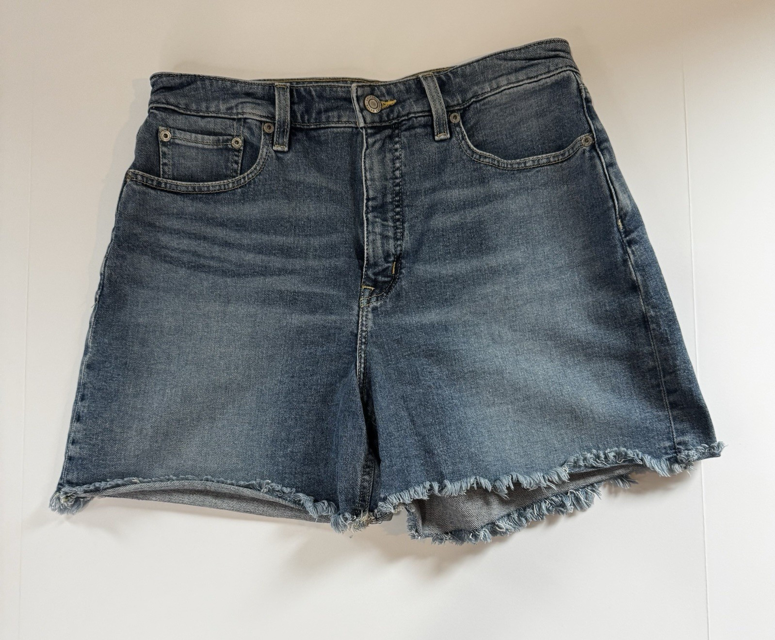 Lauren Ralph Lauren High Rise Denim Cut Off Shorts Womens 8 30W 4″ Inseam
