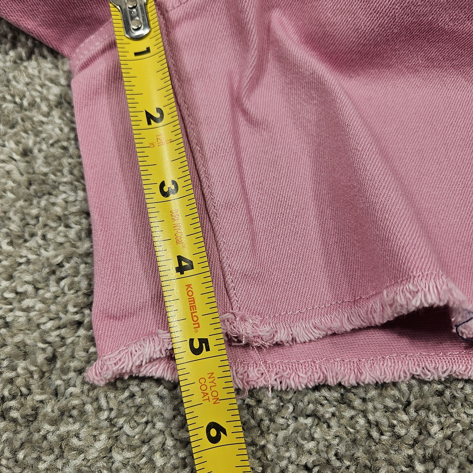 Seven7 Shorts Women’s Size 12 Fray Hem High Rise Denim Pastel Lavendar Zip