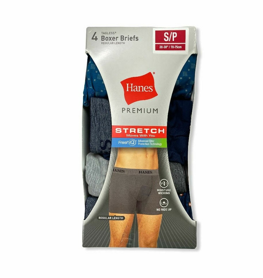 Men’s 4pk Stretch Boxer Briefs – Hanes – Assorted Colors – Various Sizes – S59