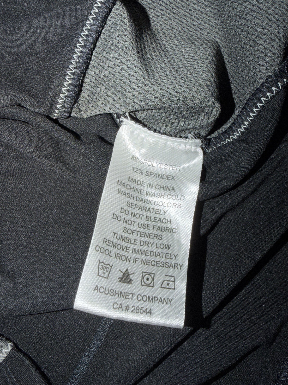 FootJoy FJ Men’s Medium 1/4 Zip Golf Pullover Black Gray Performance Stretch