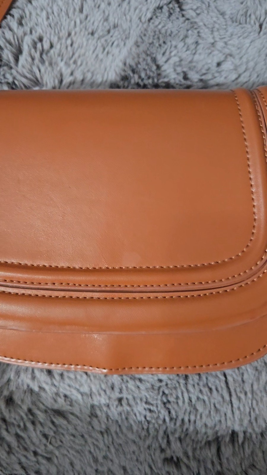 Zara Brown Small Shoulder Bag Magnetic Flap Zip, Adjustable Strap, Pockets
