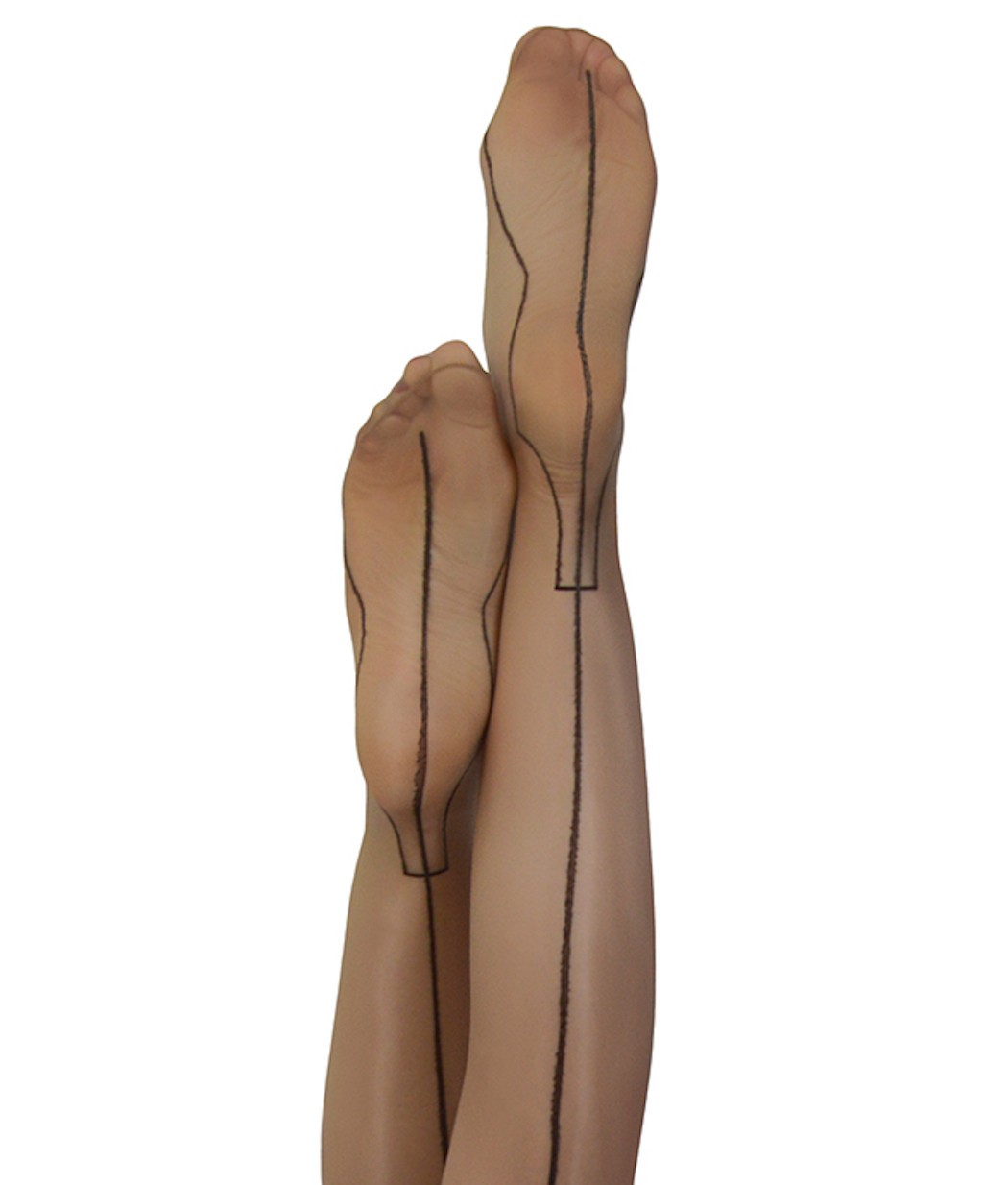 Nefertiti – Crotchless See Through Cuban Heel Wet Look Shiny Pantyhose