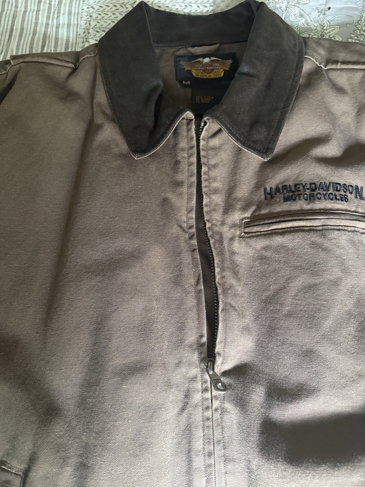 Harley-Davidson casual/work jacket (zip-front, chore/workwear style)