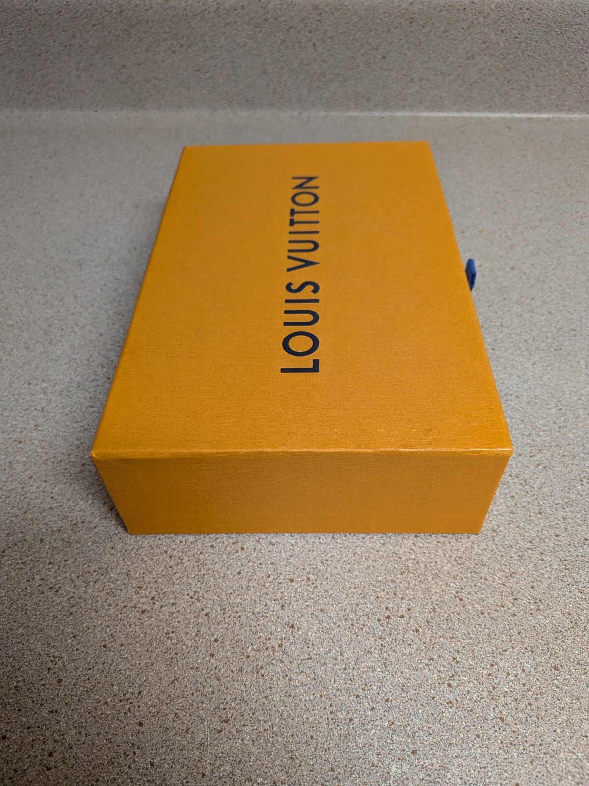 Louis Vuitton Linen Pull Drawer Wallet Storage Box Original Ribbon 9x6x2.25in