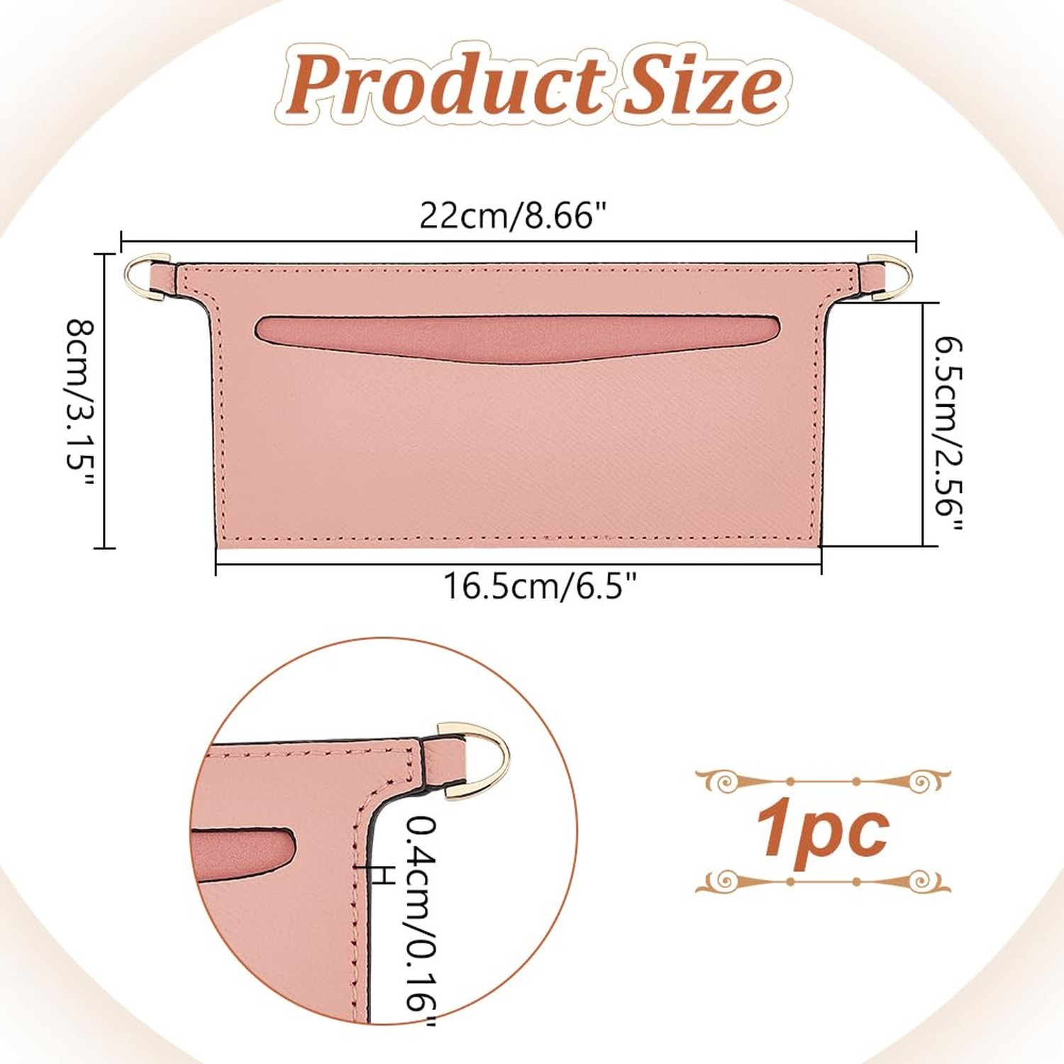 WADORN PU Leather Microfibre Purse Insert Organizer Conversion, 3.14x 6.49 In…