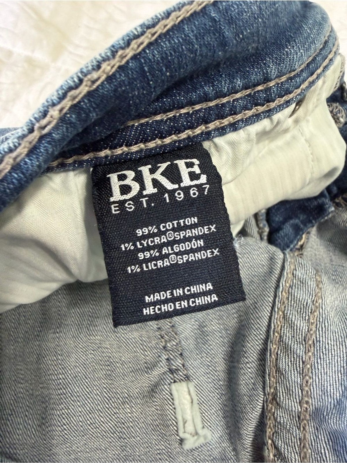 BKE Aiden Jeans Mens 29×34 Straight Leg Medium Wash Stretch Denim Buckle