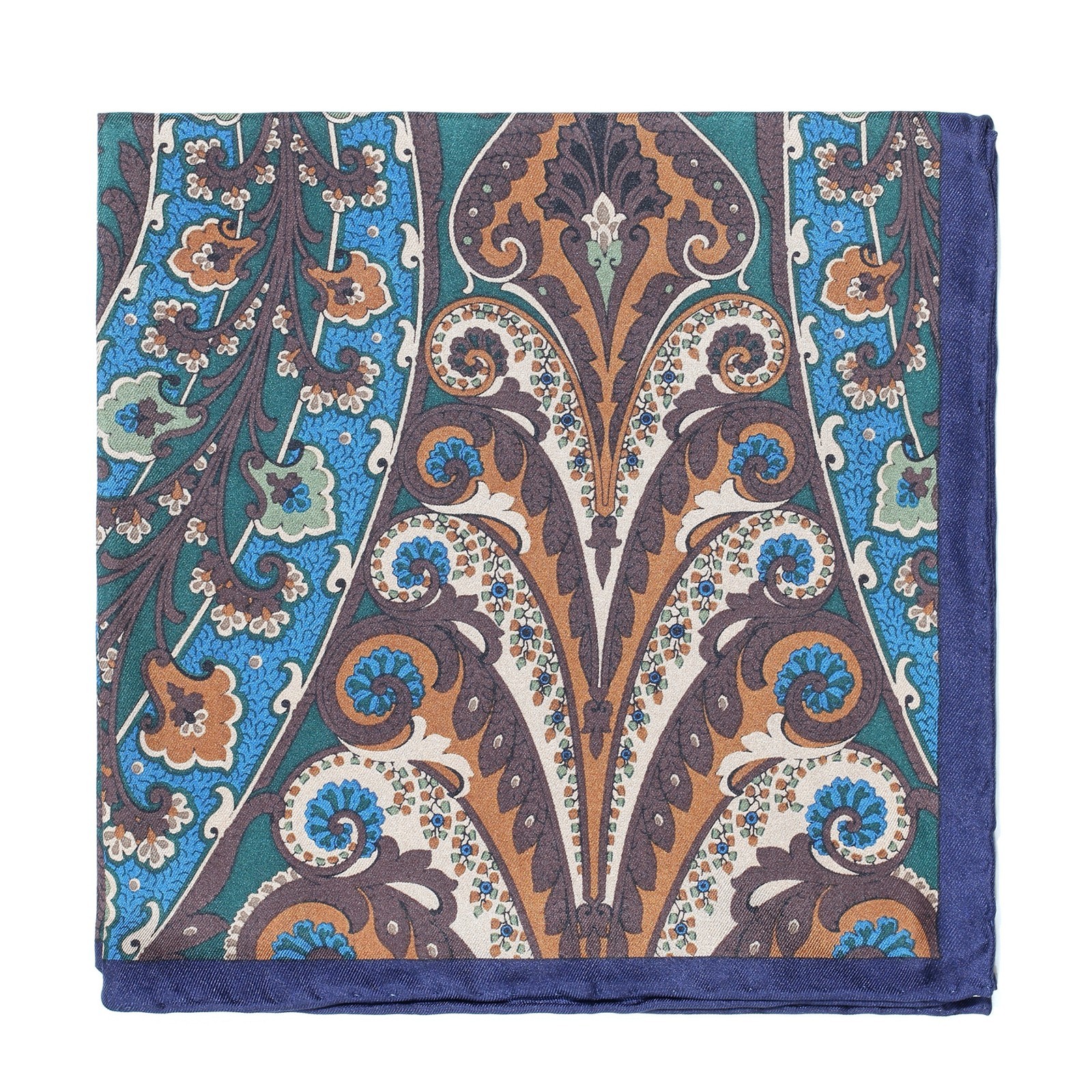 Men’s Silk Handkerchief Paisley Dot Pocket Square Suit Handkerchief 33cm 13in