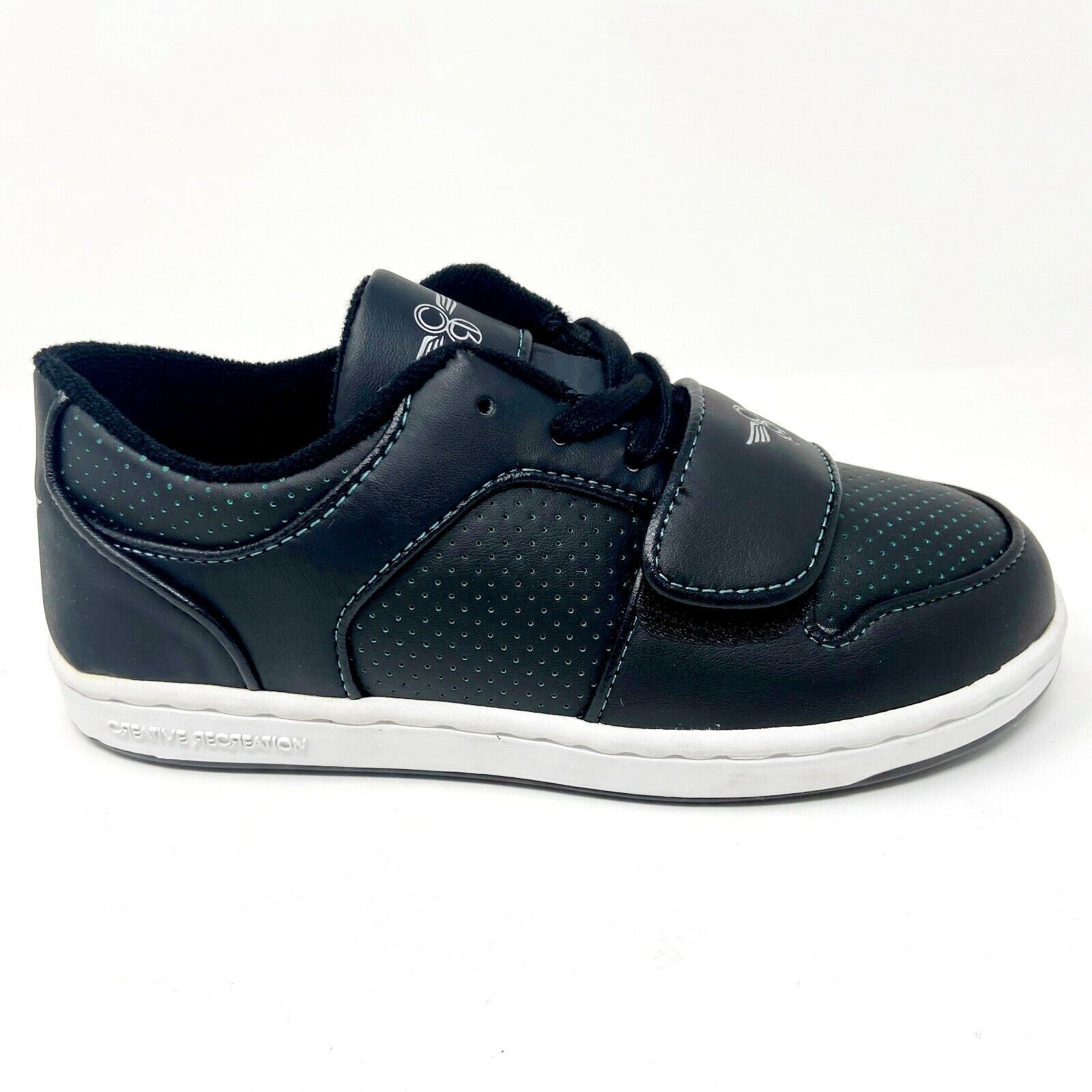 Creative Recreation Cesario Lo Black Teal Perf Youth Kids Sneakers