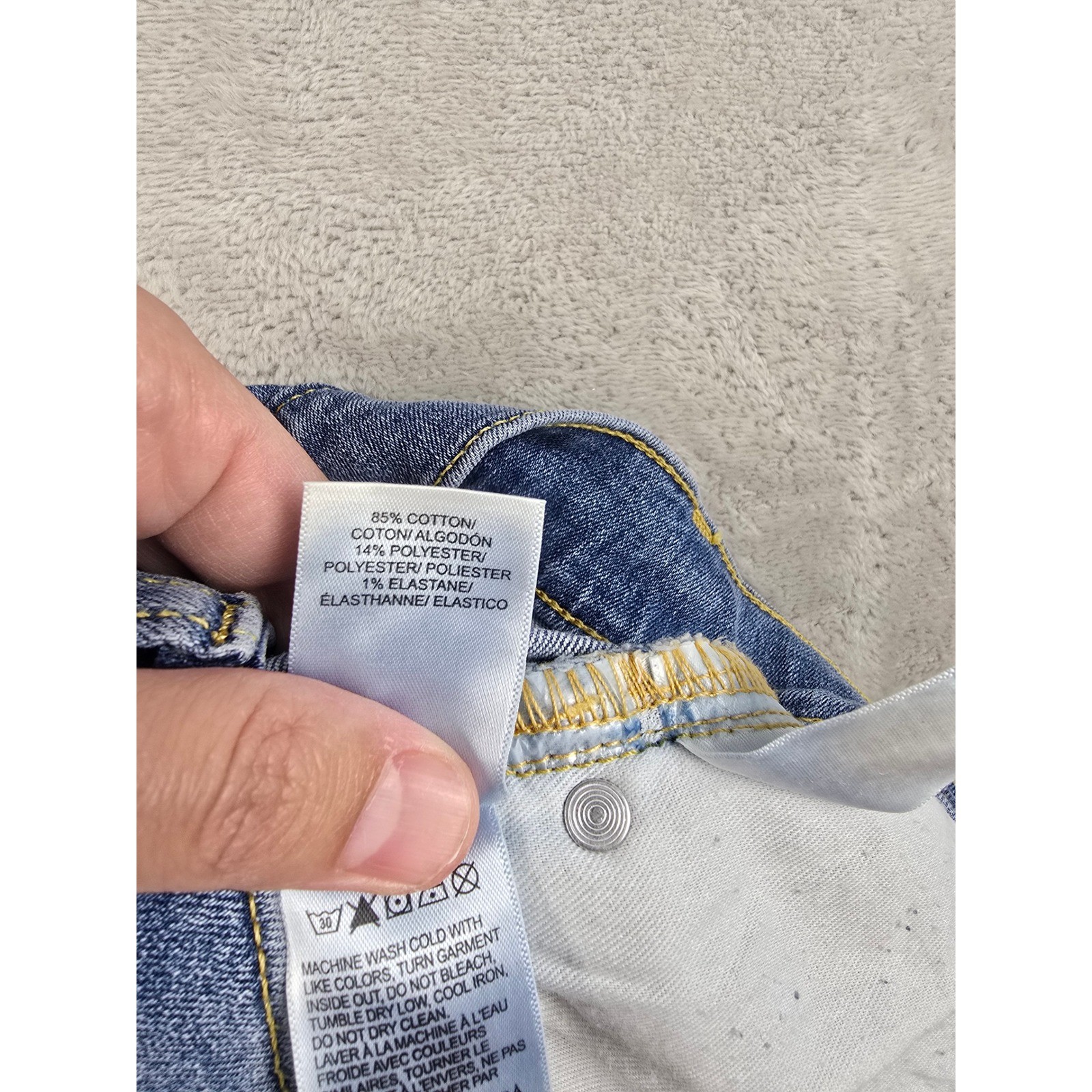 Lucky Brand 223 Straight Jeans Mens 32×32 Blue Denim Stretch Whiskered
