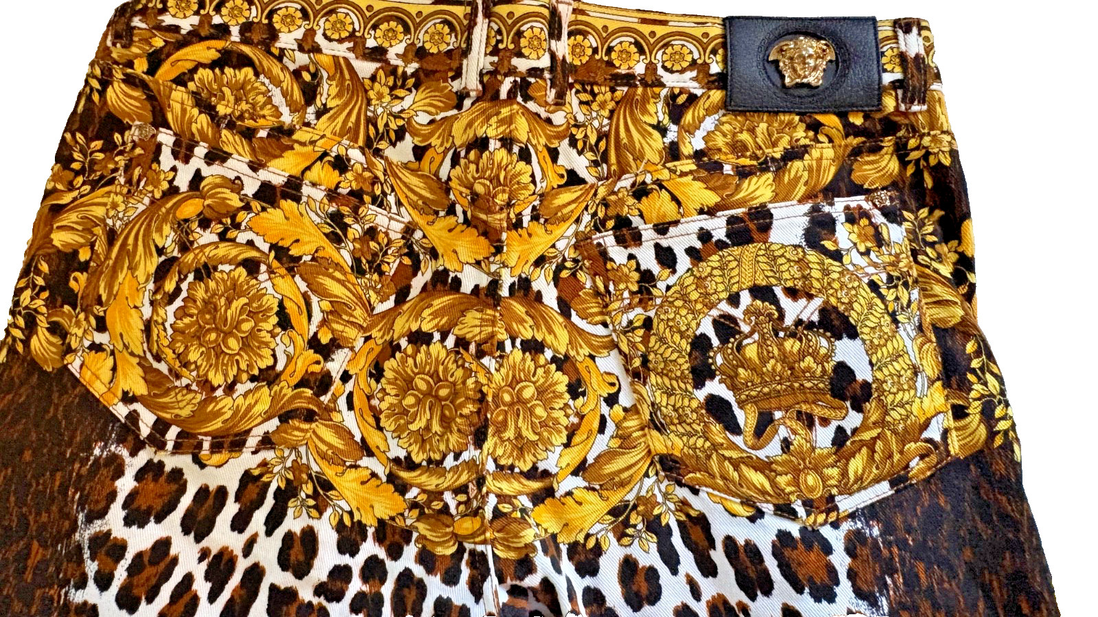 Versace Tribute Wild Baroque SS 2019 Women’s Jeans Sz 36 Italy Excellent Cond