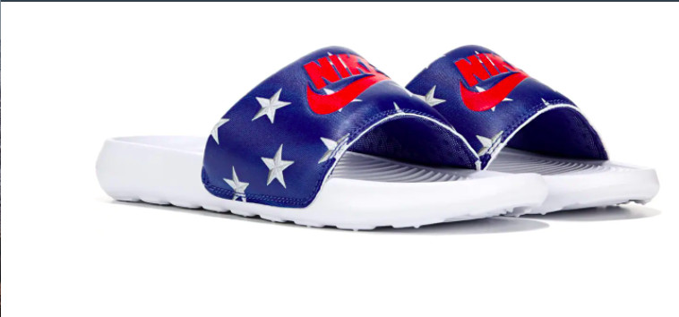 Nike Victori One Print Women’s Sandals Slippers Slides Red White CN9676-400 NEW