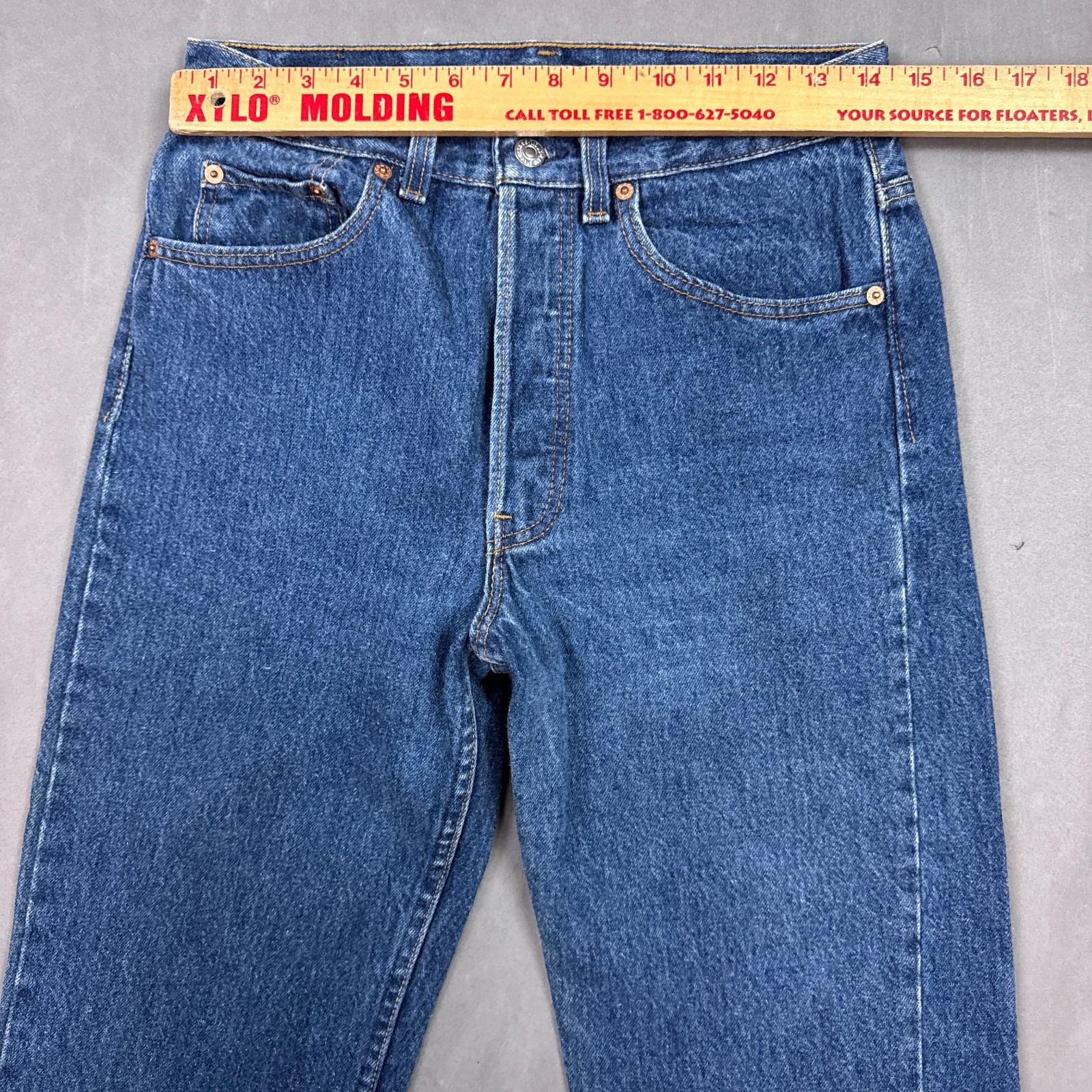 Vintage Levis 501 Jeans Mens 28×36 Blue 90s Made USA Denim Pants (Tag31x36)