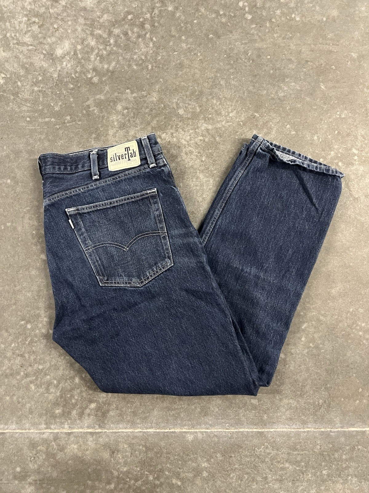 Y2K Levi’s SilverTab Straight Jeans Dark Wash Baggy Denim Size 36