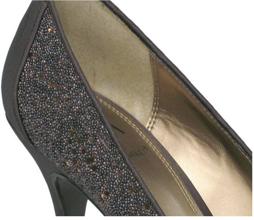 $110 M By Marinelli Elle Beaded Pumps NEW Chocolate Caviar Night (Brown) Size 6