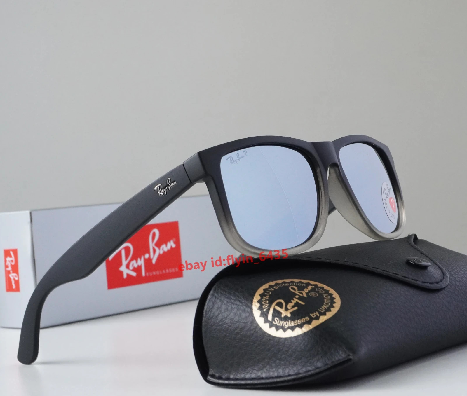 Ray-Ban RB4165 Justin Polarized Sunglasses Mirror Gradient Lens 54mm