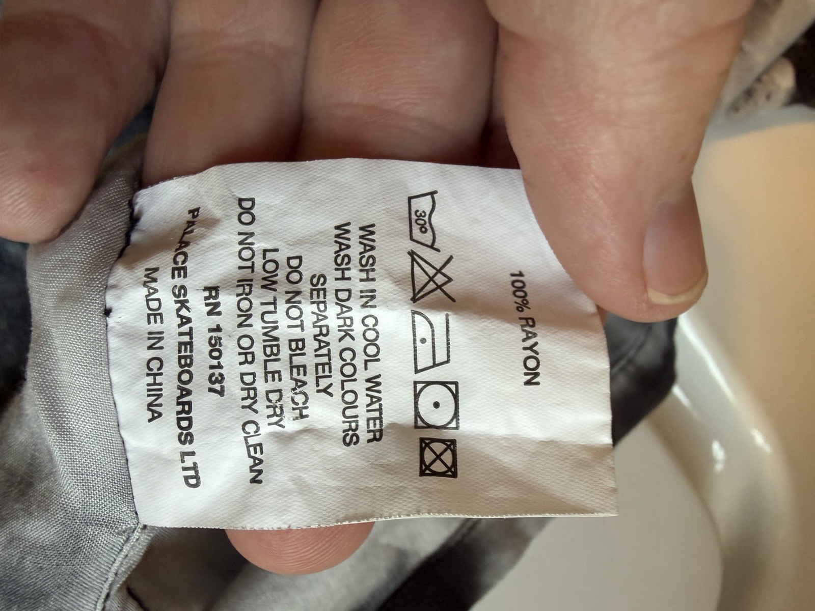 Palace Skateboards Snake Shirt Grey Rayon Camp Collar Summer 2022 Size M