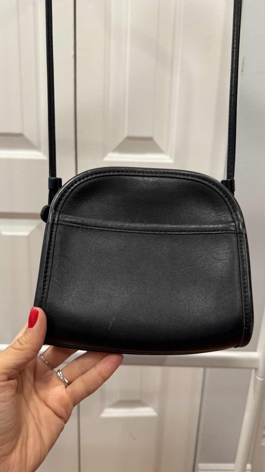 Vintage Coach Abbie 9017 Black Leather Small Crossbody Bag Purse