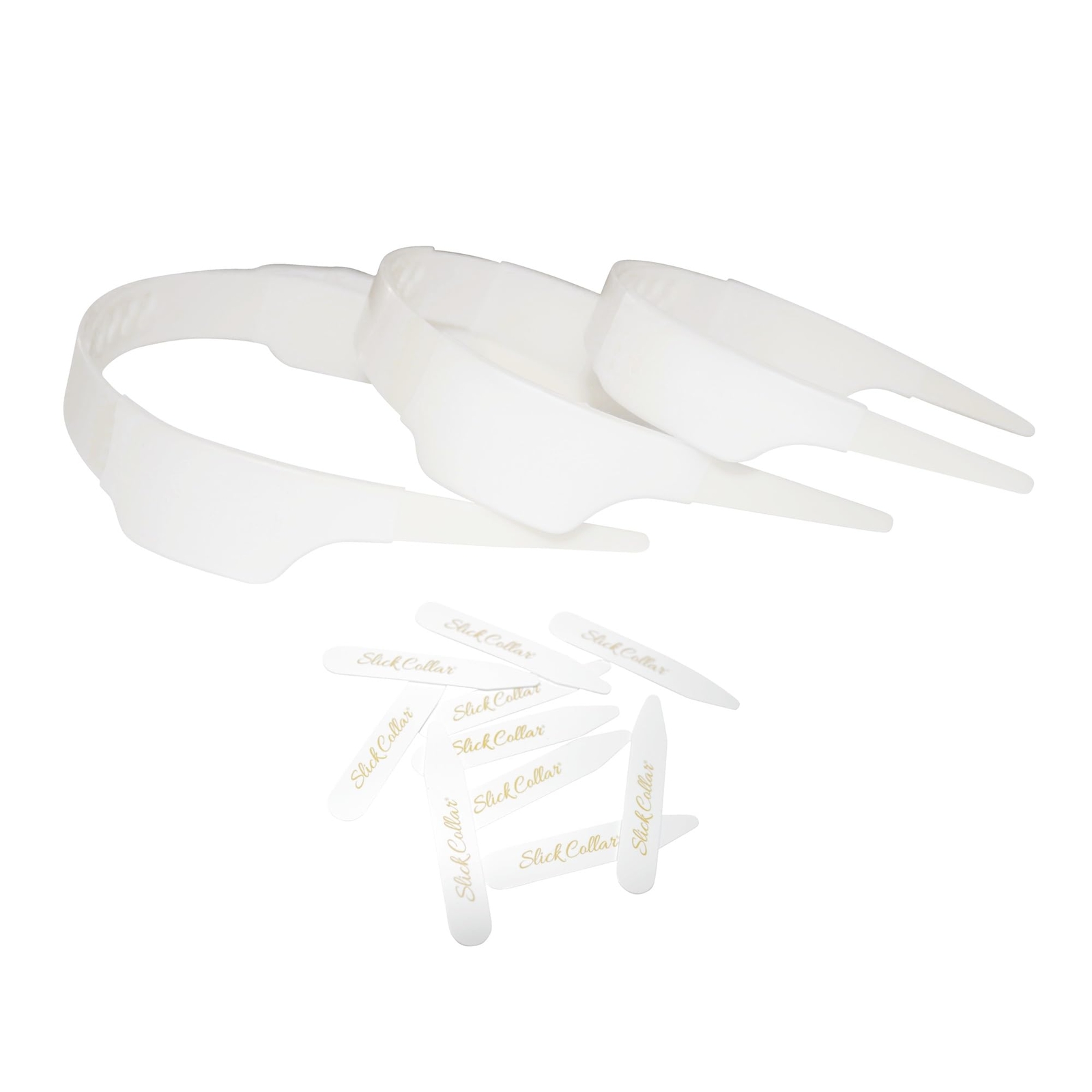 Shirt Collar Support System set with 3 adjustable, 10 premium Collar Stays &