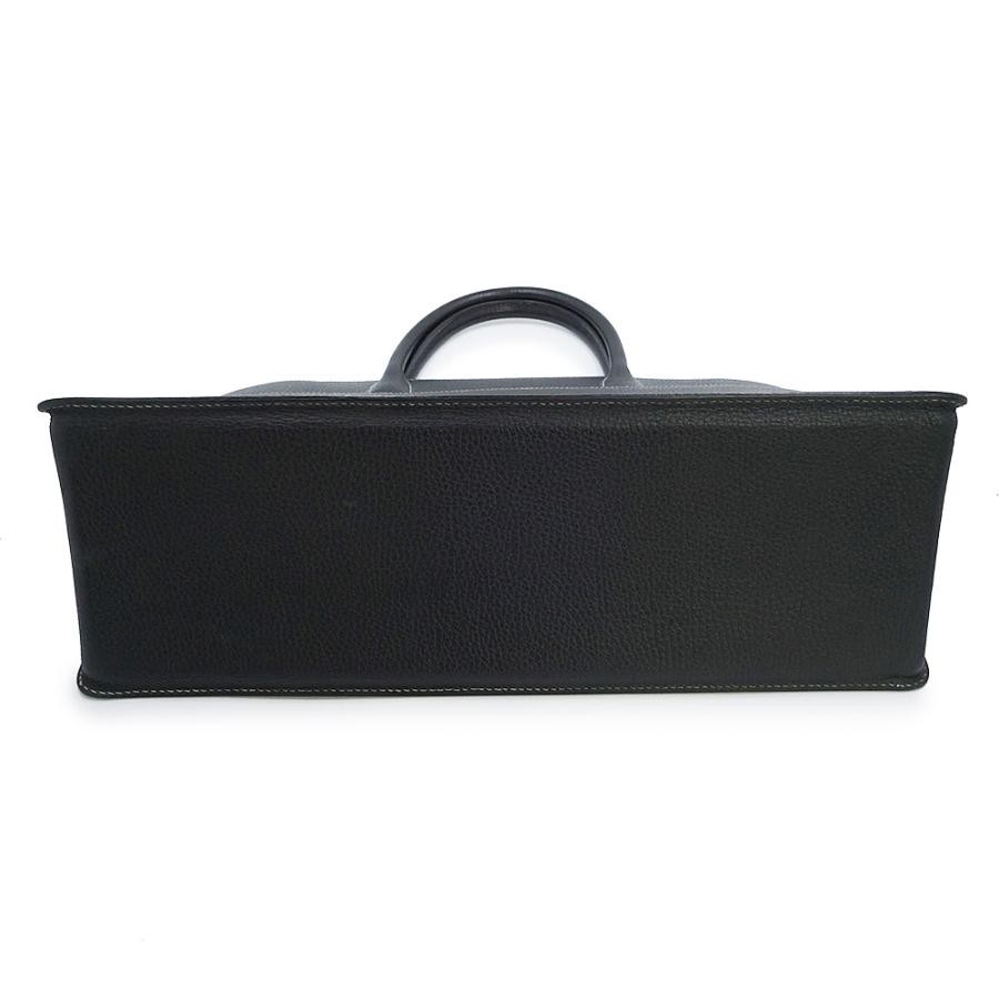 Hermes Bag White Bus GM 40 Handbag Black Fjord Leather W15.7xH11.6in B Stamp 99