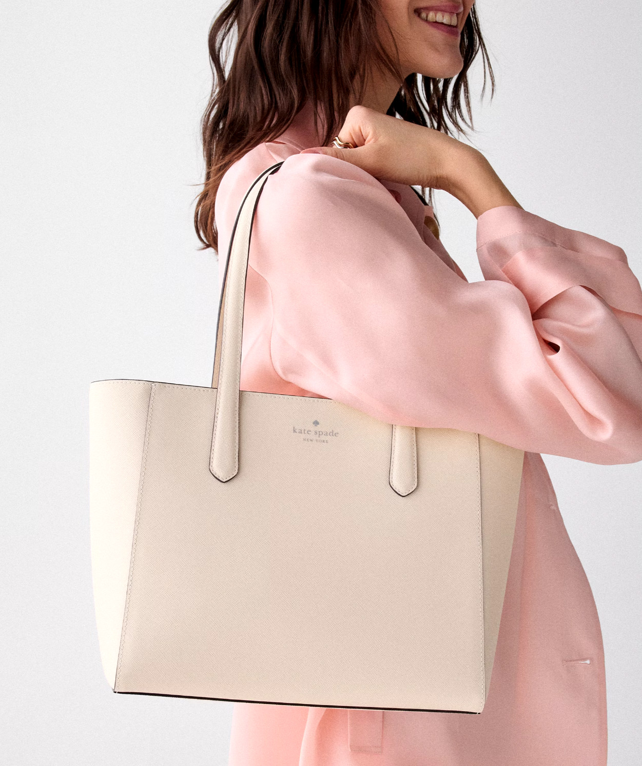 New Kate Spade New York Tote Bag Saffiano Fresh Peach