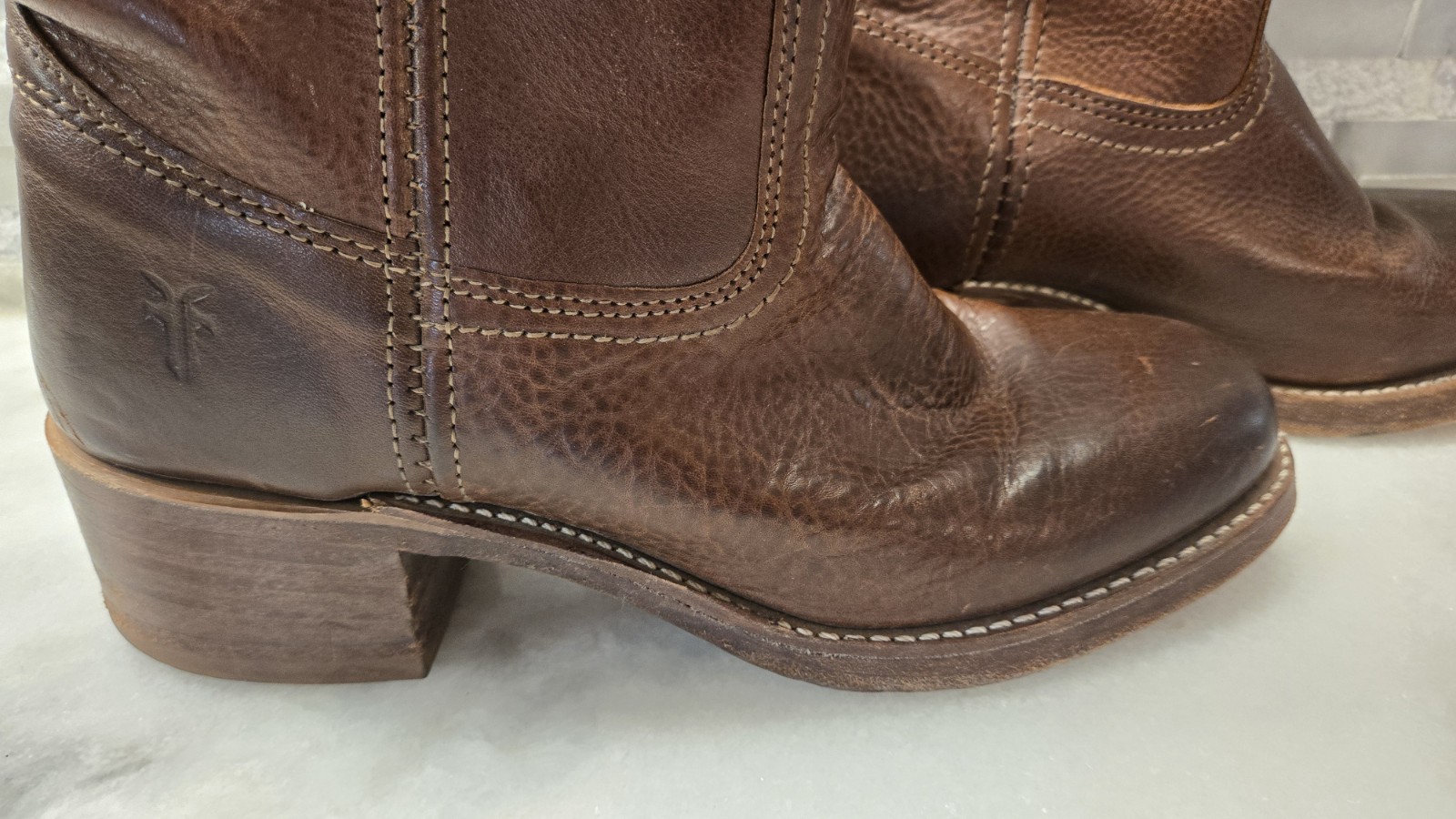 Frye Campus 14L Tall Pull On Boots USA Brown Leather Women’s 8.5 M