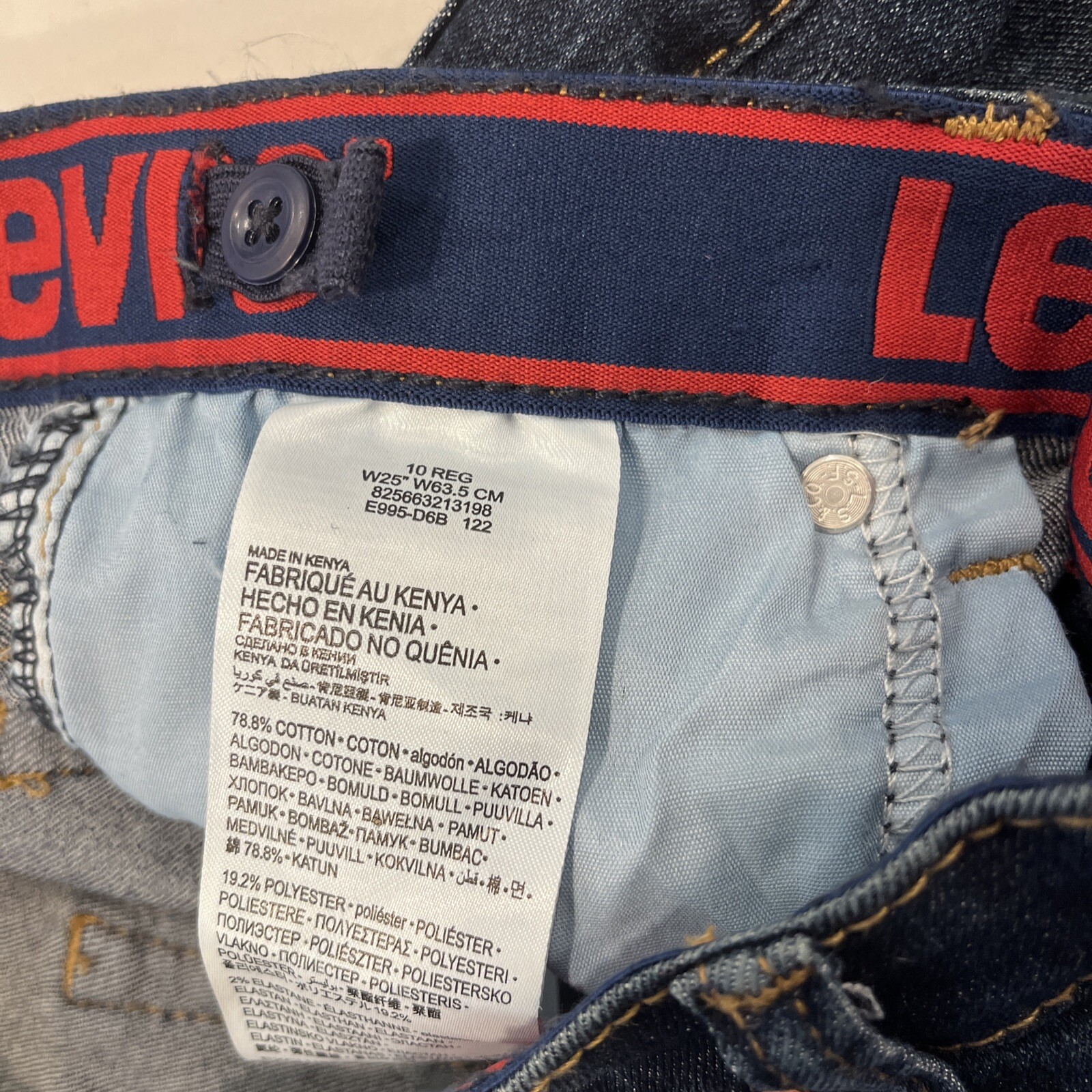 Levi’s Youth Denim Shorts 8 Reg 24 W / 10 Reg 25 W