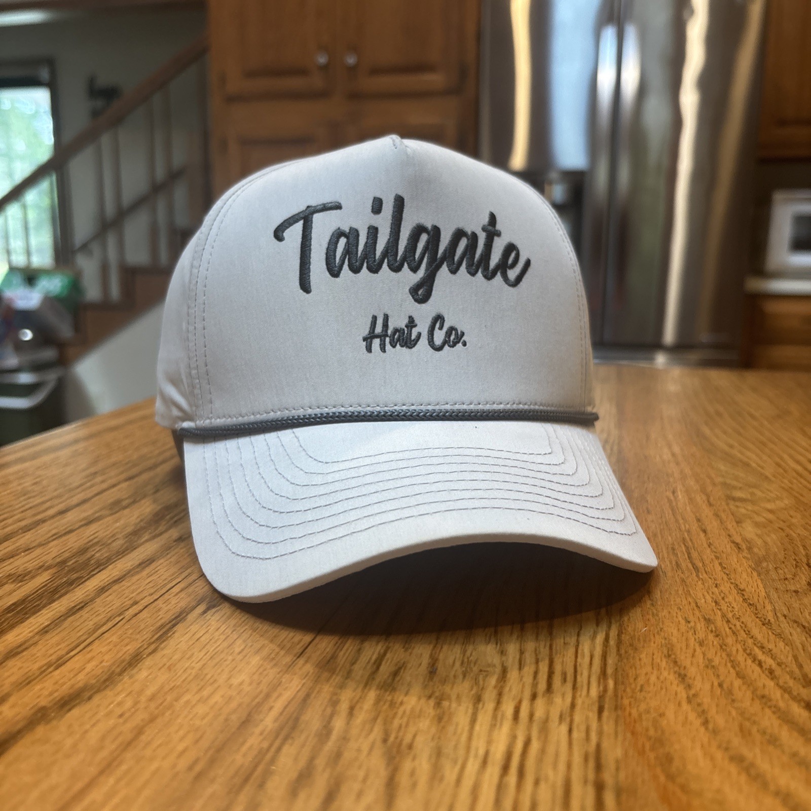 Snapback Rope Hat Tailgate Hat Co Gray Black Adjustable Cap Trucker Lifestyle