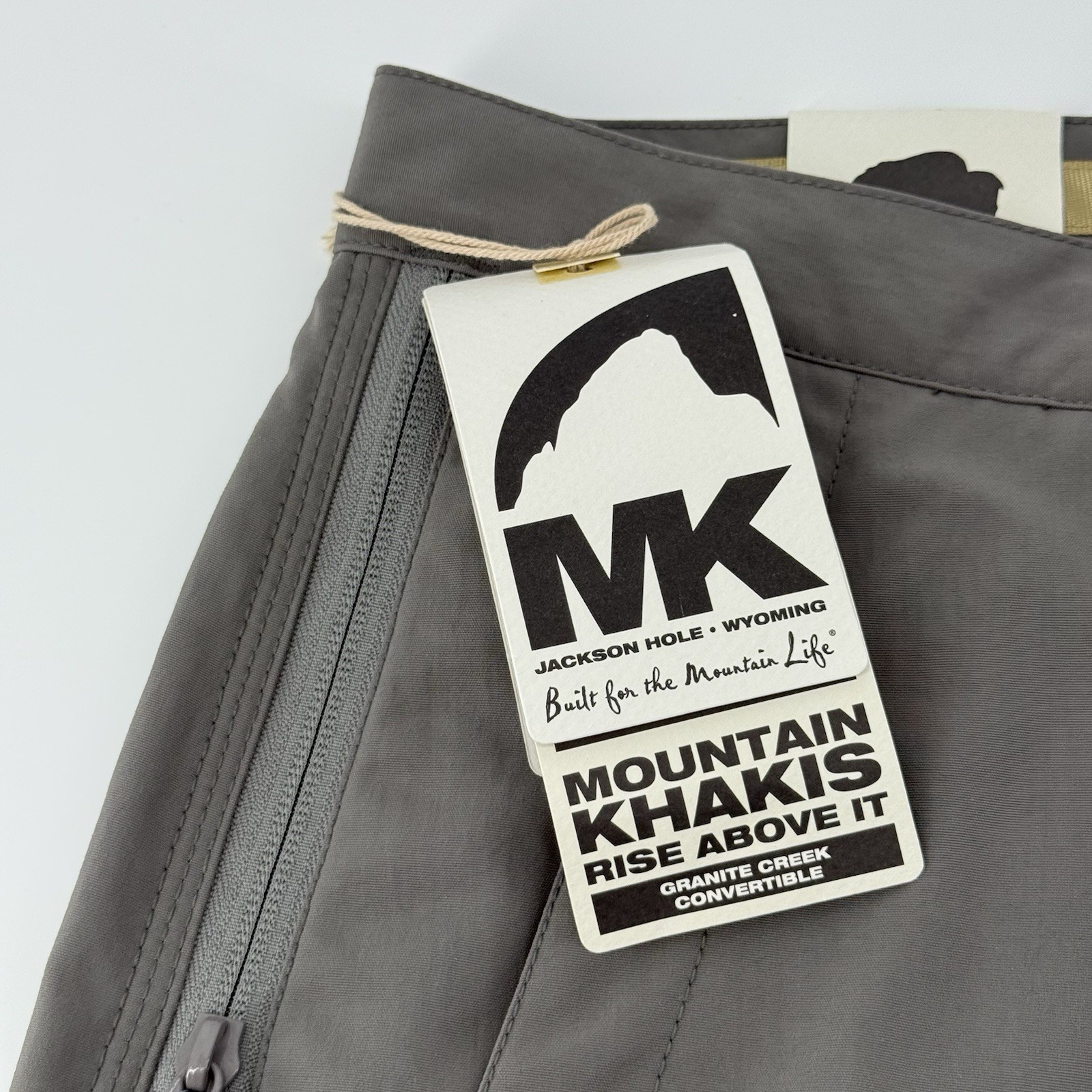 Mountain Khakis Granite Creek Pants 42×32 Gray Nylon Zip-Off Hiking Outdoor NEW