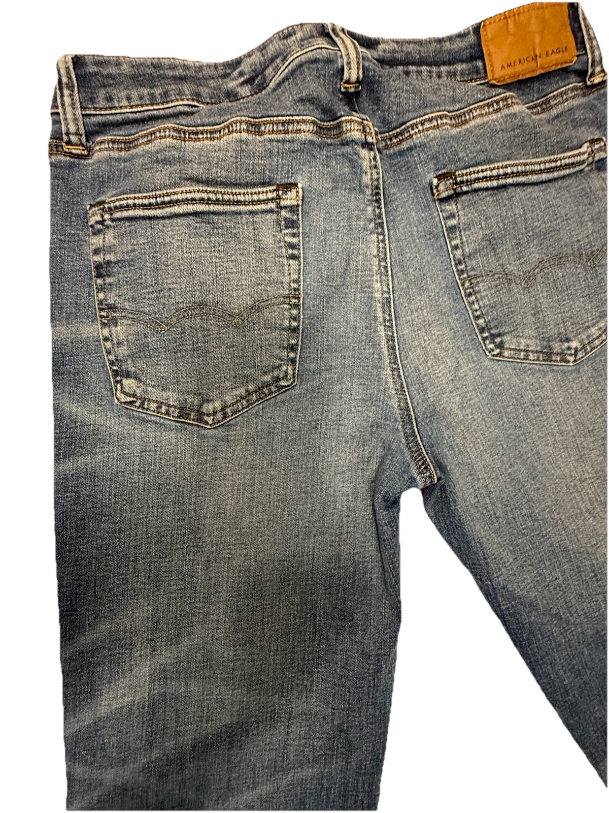 American Eagle AirFlex+ Mens Jeans 32×32 Straight Leg Stretch Denim Medium Wash
