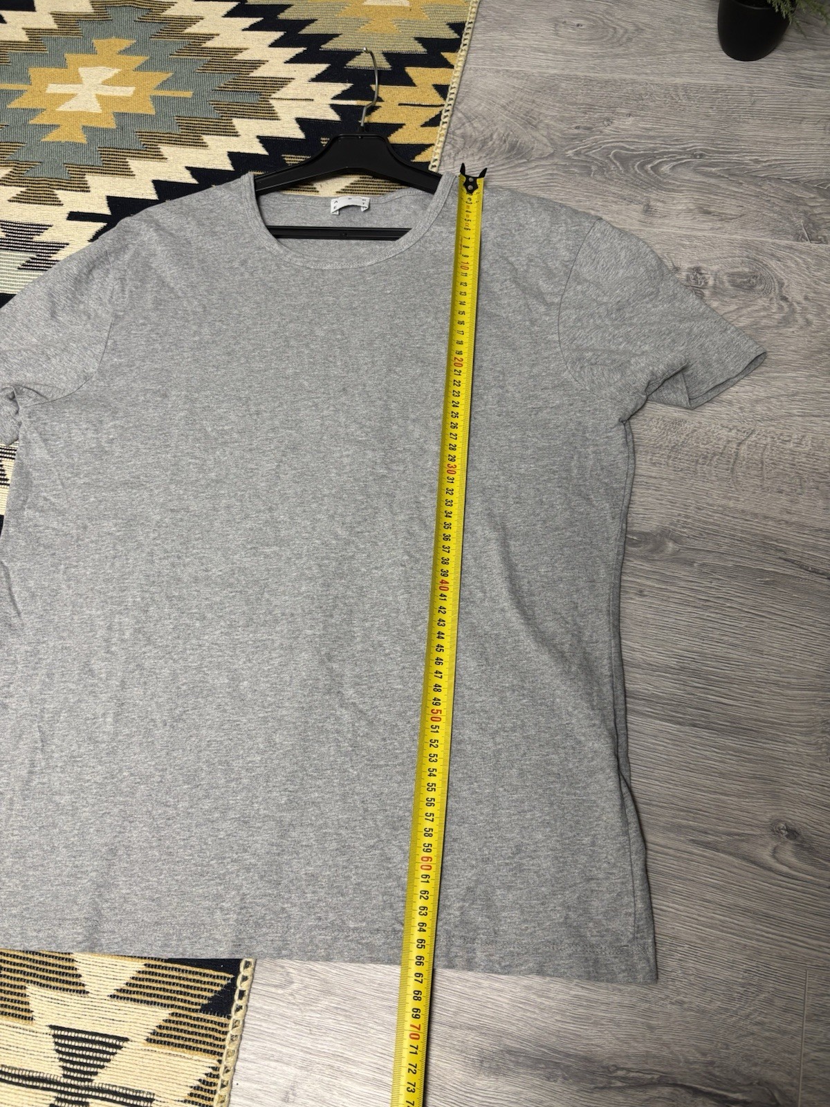 ASKET T-shirt Grey Premium Organic Cotton Size M short Basic Crewneck