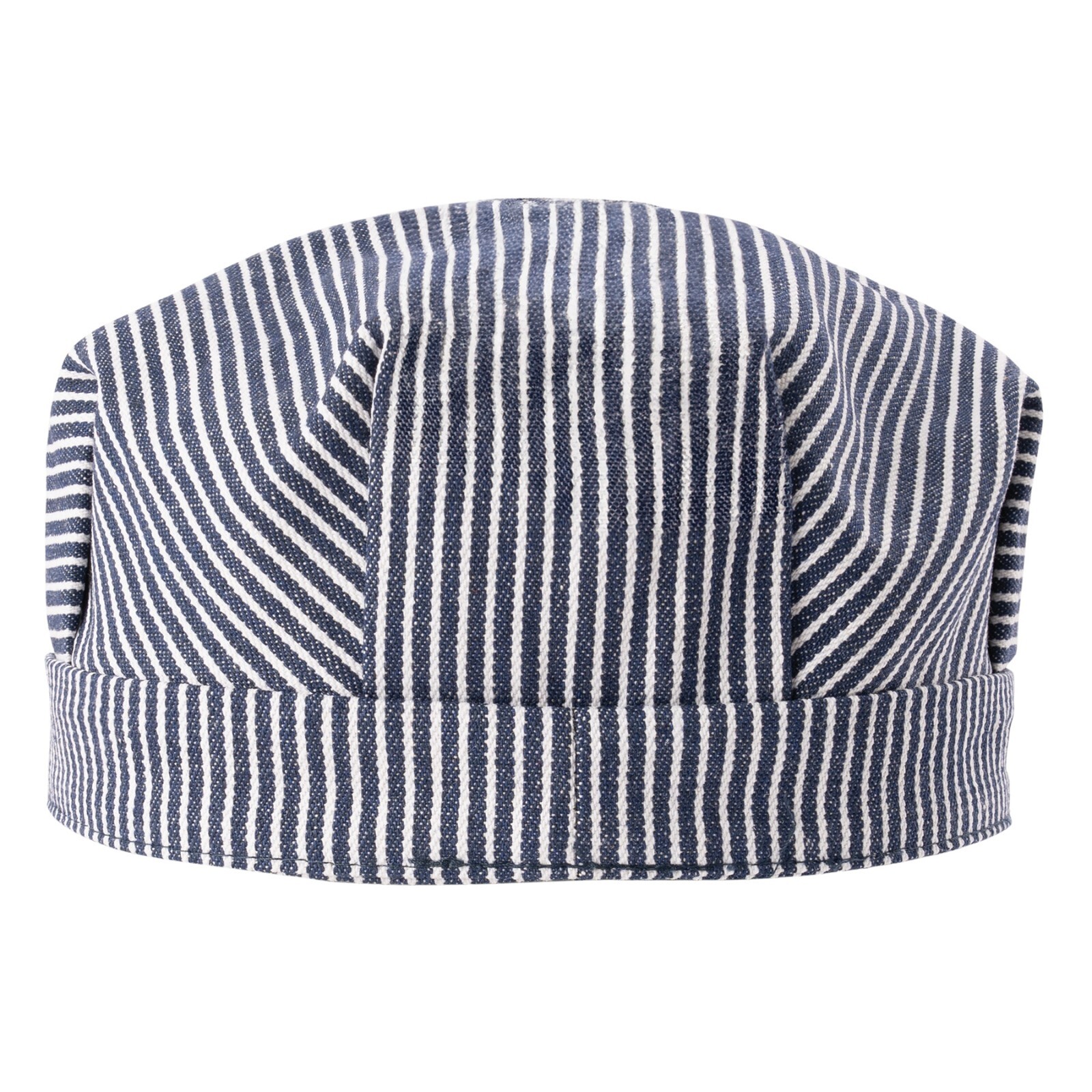 Hickory Blue & White Stripe 100% Cotton Train Conductor Engineer Cap Hat