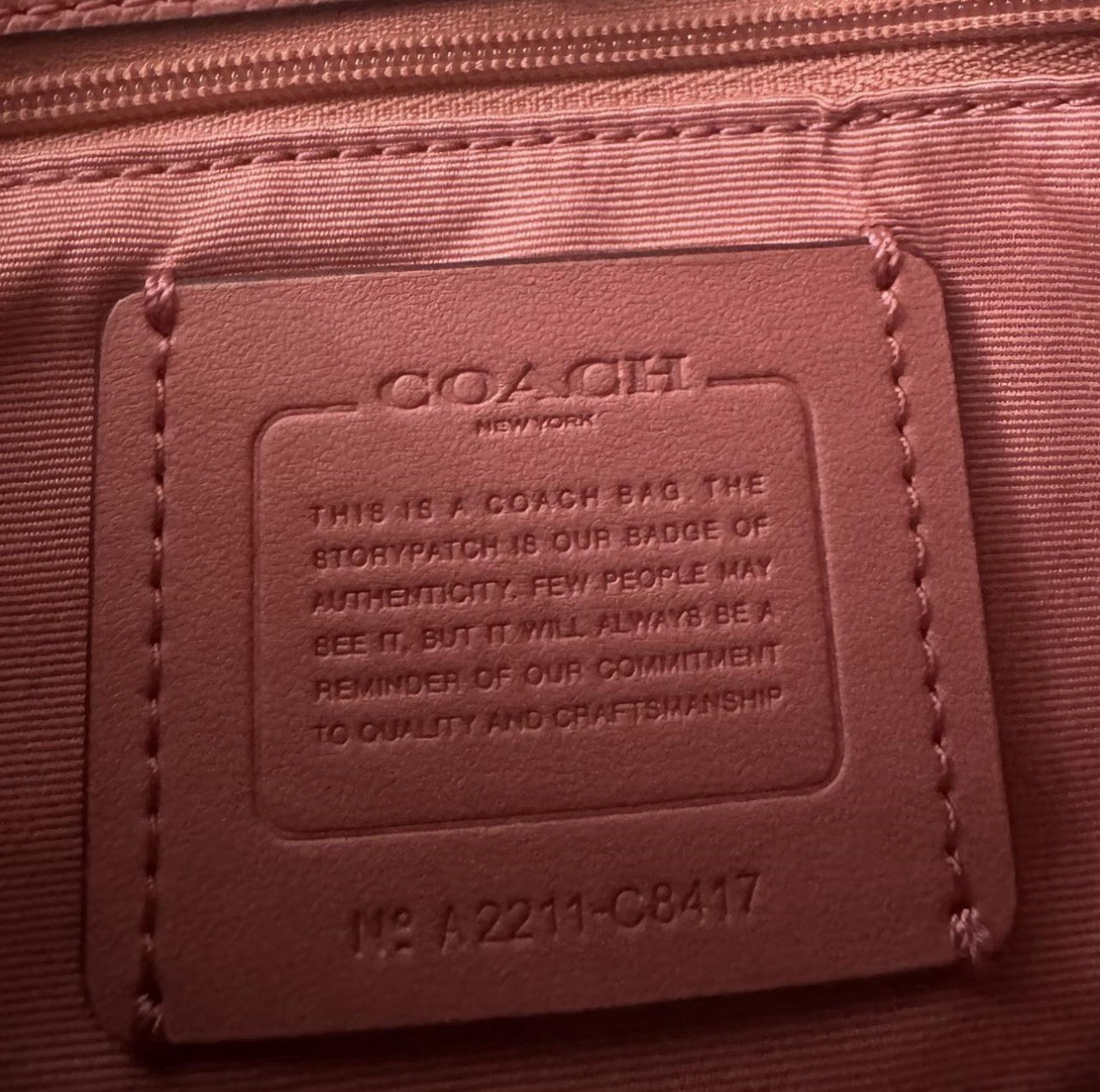 authentic pink coach dempsey 22 tote bag with pink round coin purse