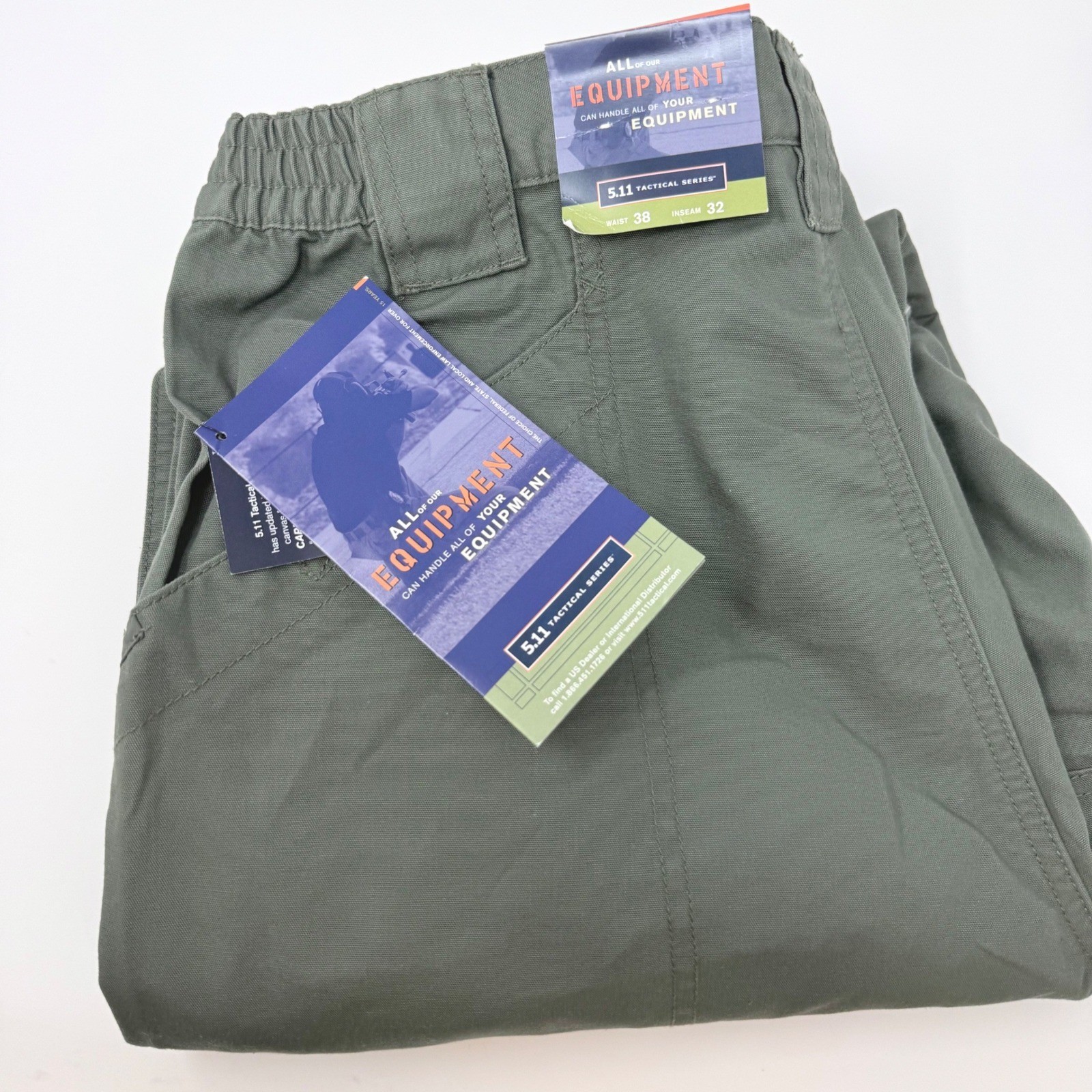 5.11 Tactical Series Mens 38×32 74251 Cotton Cargo Pants OD Green NEW