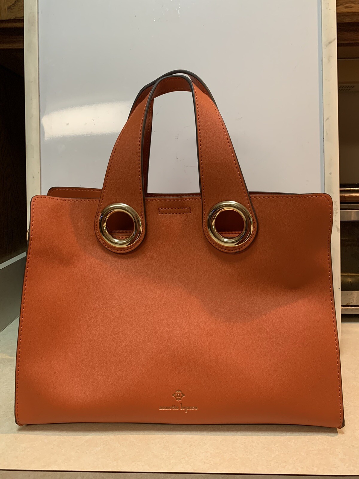 Nanette Lepore Nicola Satchel Handbag – Tangerine – Man Made Materials – Unused