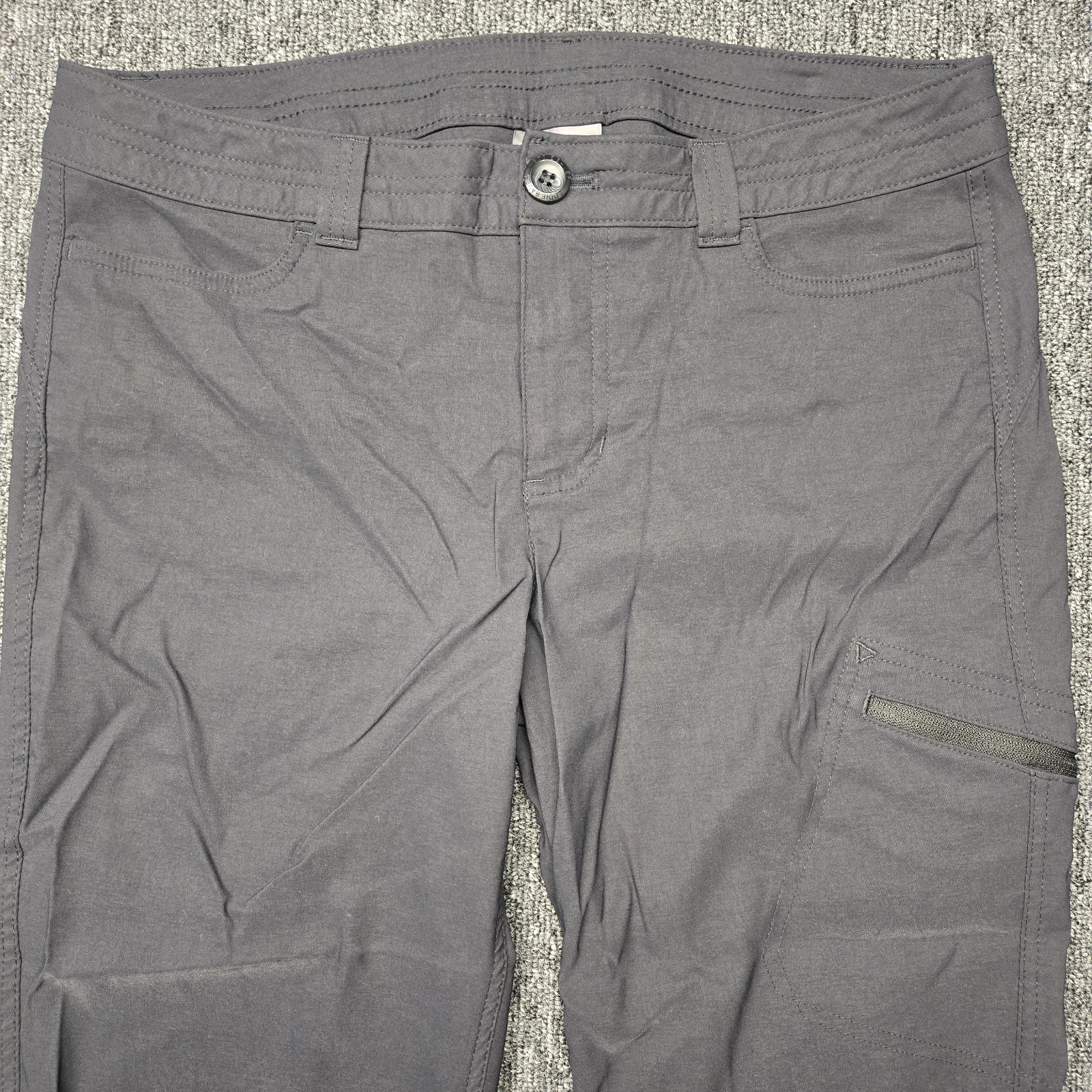 Eddie Bauer Women’s Rainier Capri Pants 8 Black Stretch Hiking Outdoor Travel
