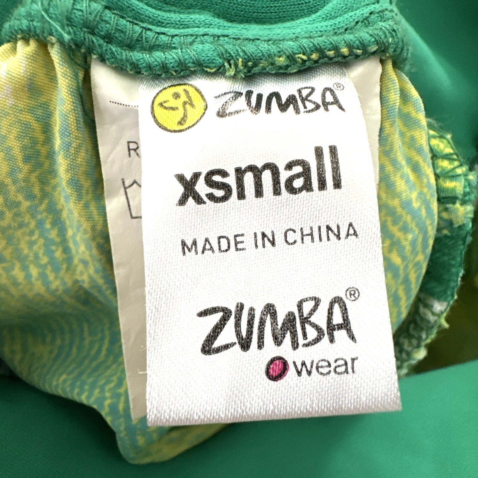 Zumba Pants Womens Green Cargo Parachute Adjustable Ankle Strap XS