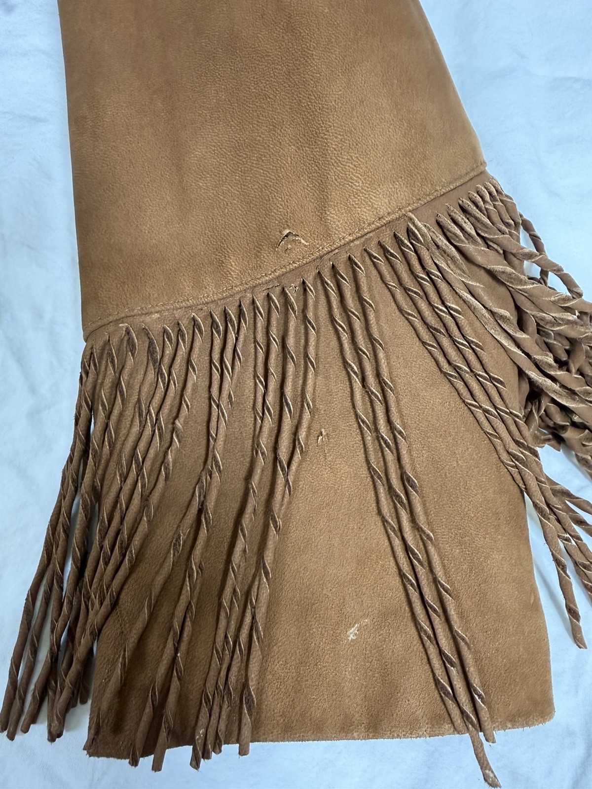Vintage Continental Leather Fashions Western Fringe Jacket USA Buffalo Nickel