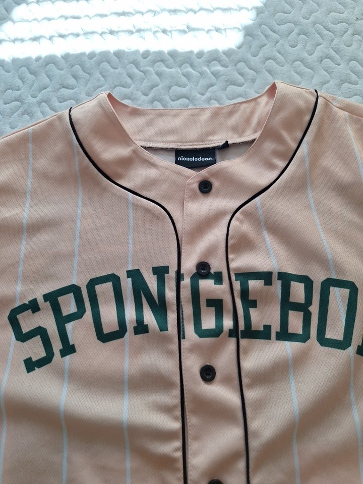 SpongeBob SquarePants Men’s Baseball Jersey Size Medium Nickelodeon