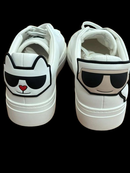 Karl Lagerfeld Paris Chella Logo SIZES 6.0, 7.0, 7.5, 8.0 Bright White Sneaker