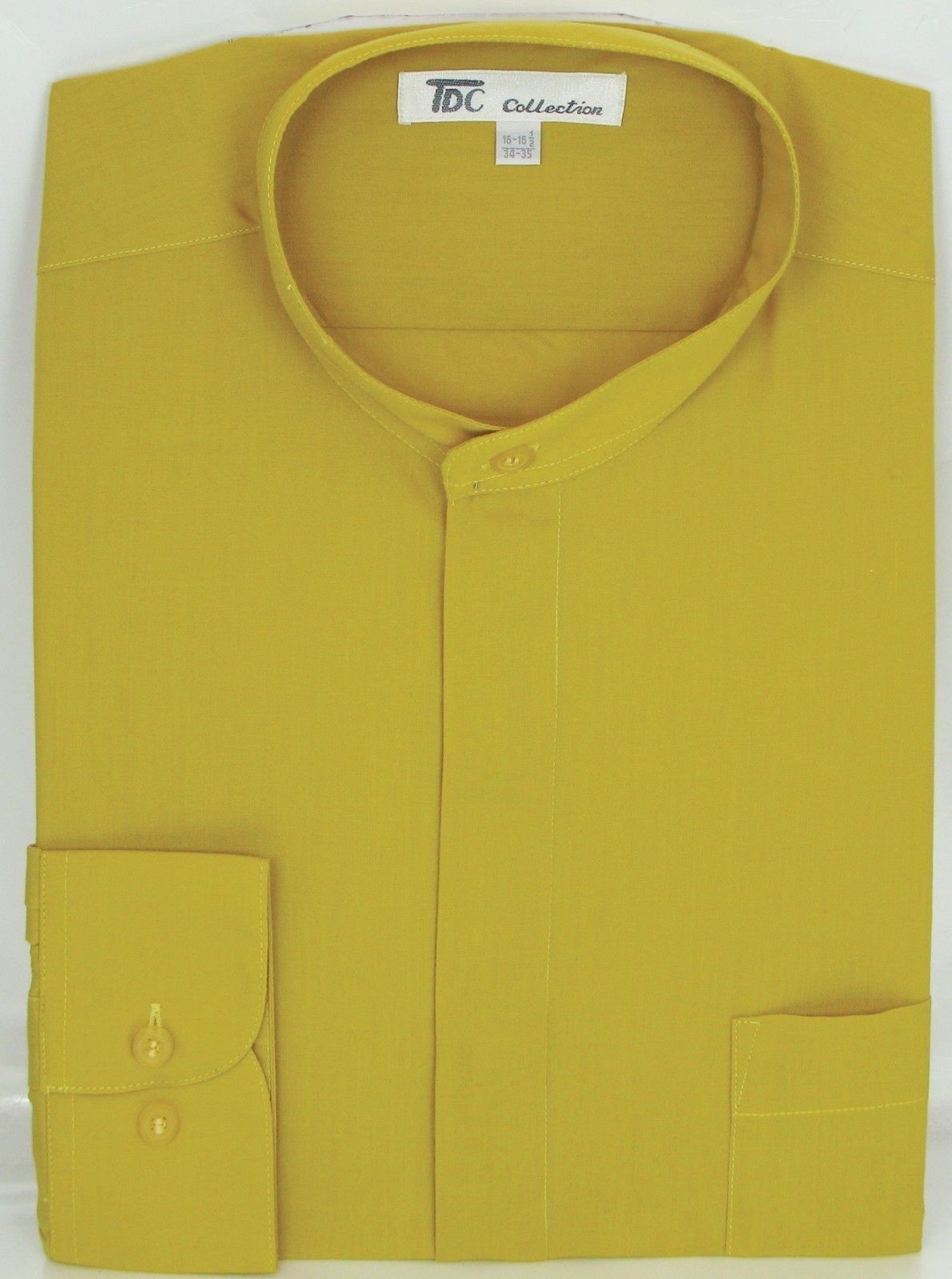 Mens’ mandarin collar ( banded collar) dress shirt Fotino Landi/TDC SG01
