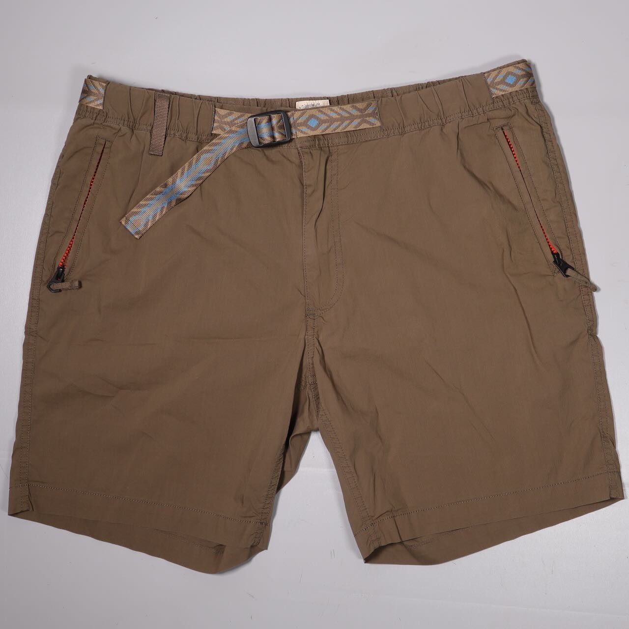 Faherty Belted Hybrid Shorts Brown Lightweight Cotton Stretch Casual Mens XL x 8