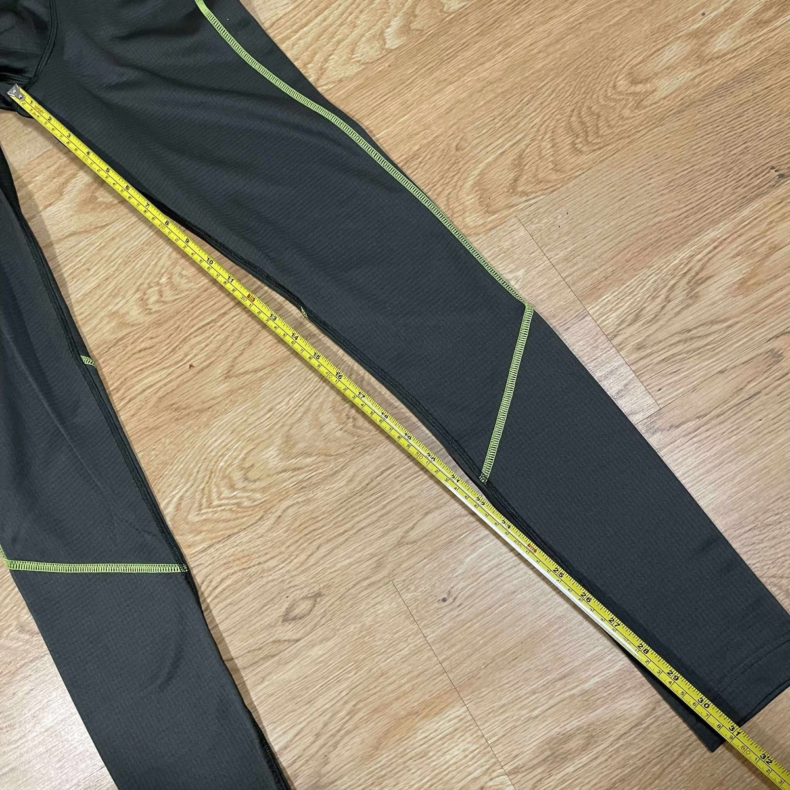 Under Armour Combine Training Compression Leggings Black Hyper Green Size S