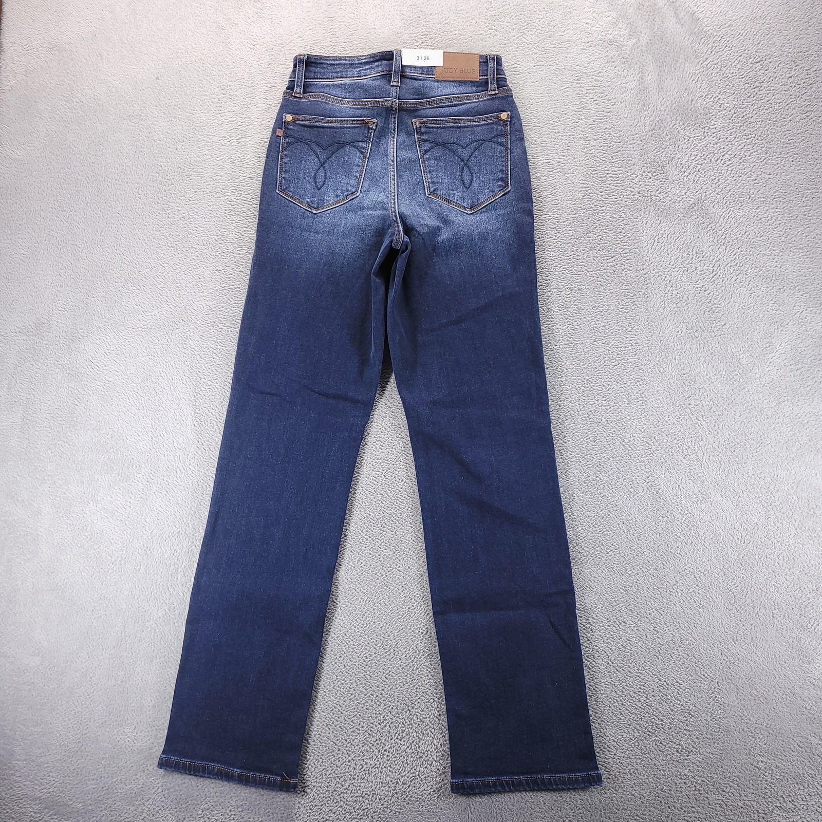 Judy Blue Jeans Womens 26 Blue High Rise Straight Dark Wash Stretch Denim